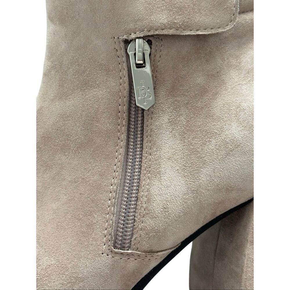 LDP L'Amour Des Pieds Womens Taupe Lanelle Suede Block Heel Ankle Boots Size 9M - Picture 6 of 15